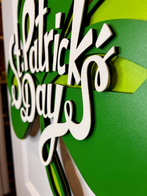 St Patrick's Day 3 leaf clover Door Hanger