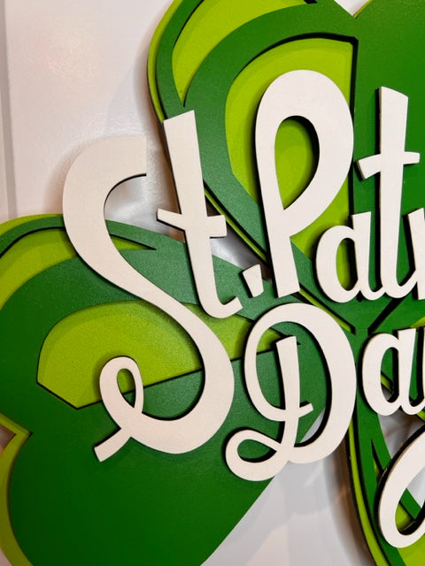 St Patrick's Day 3 leaf clover Door Hanger