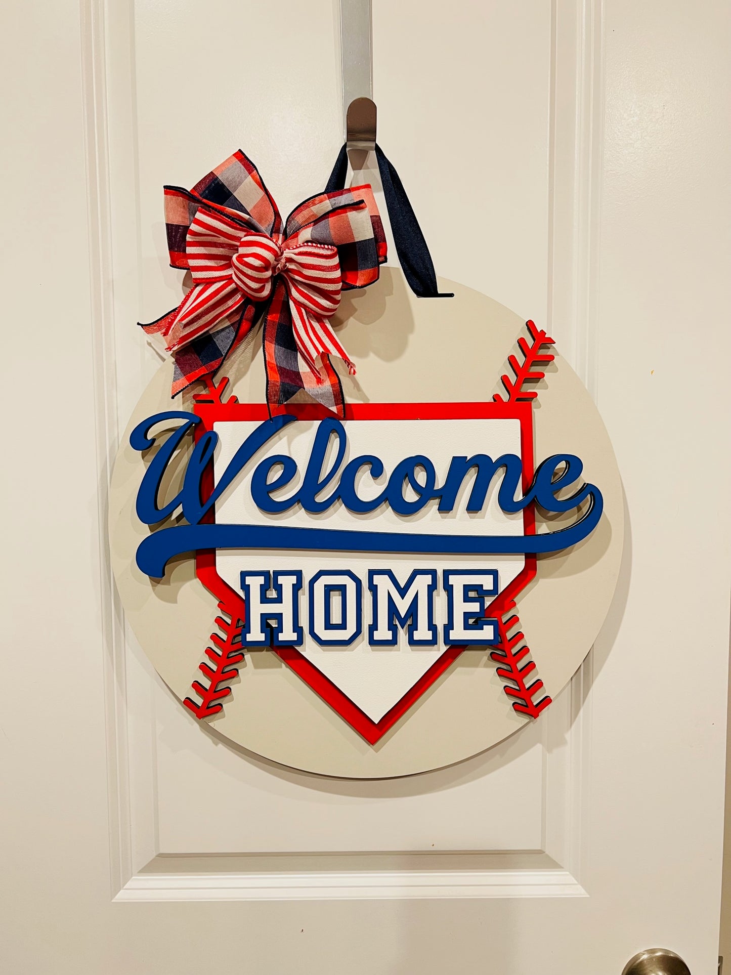 Baseball Welcome Home Door Hanger