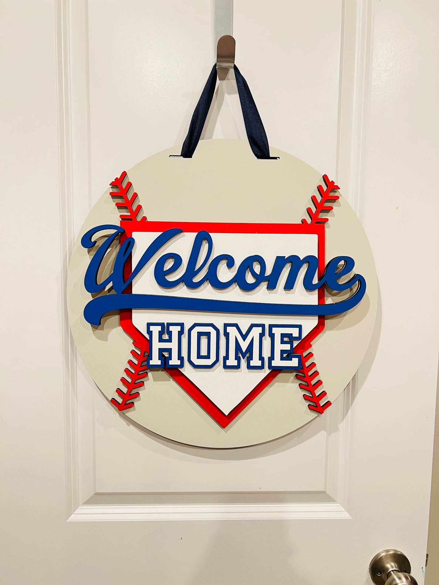 Baseball Welcome Home Door Hanger