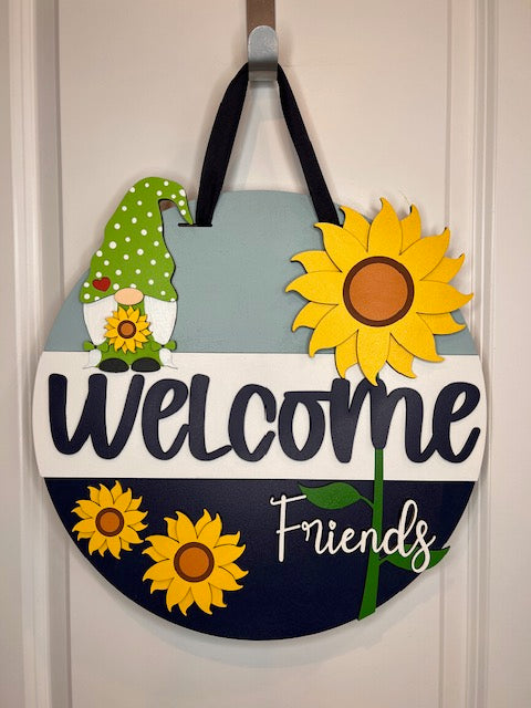 Welcome Friends - Sunflower Gnome