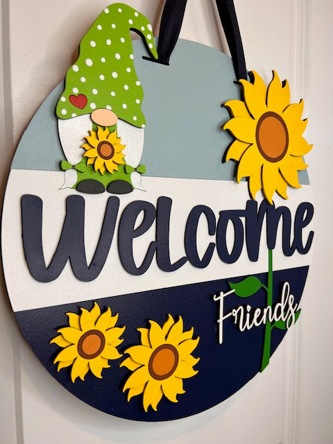 Welcome Friends - Sunflower Gnome