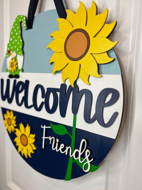 Welcome Friends - Sunflower Gnome