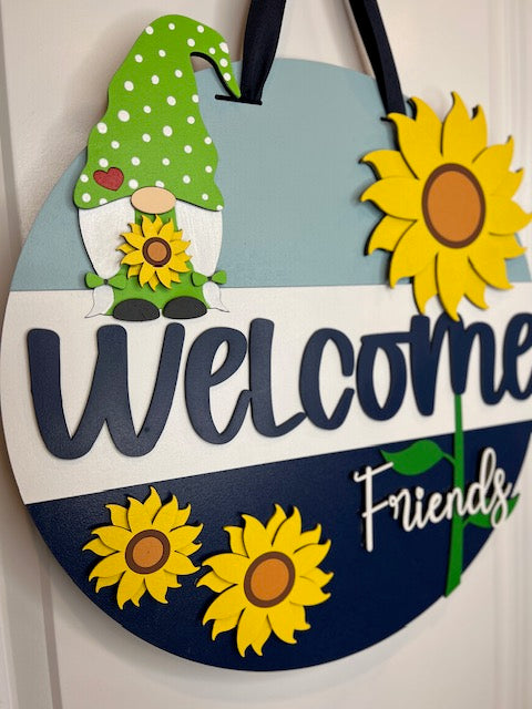 Welcome Friends - Sunflower Gnome