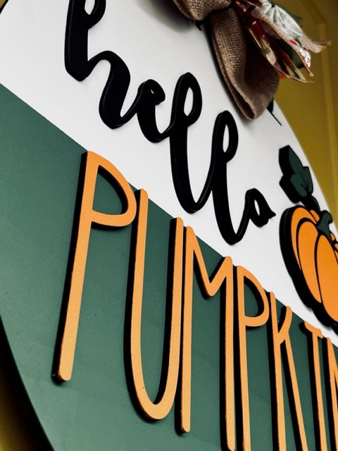 Hello Pumpkin Door Hanger