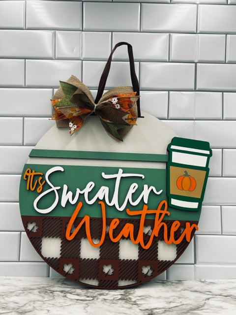 It's Sweater Weather Door Hanger