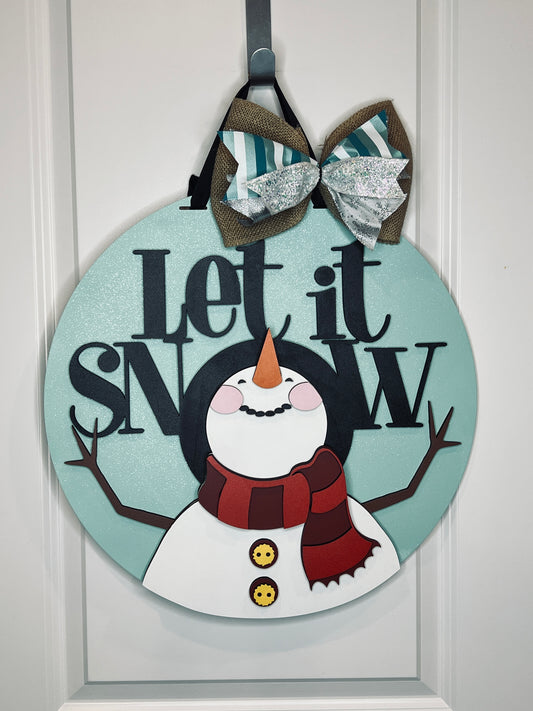 Let it Snow 18" Door hanger