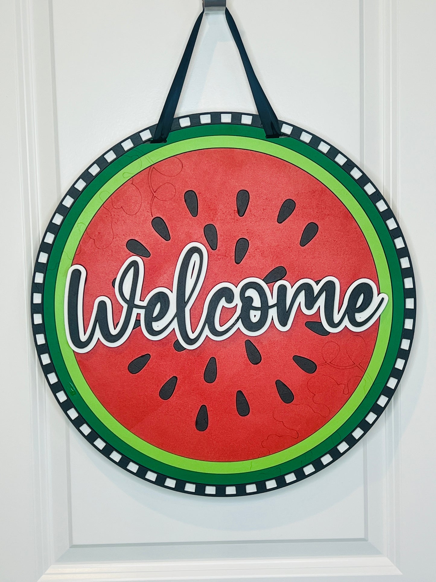 Welcome Watermelon Door Hanger