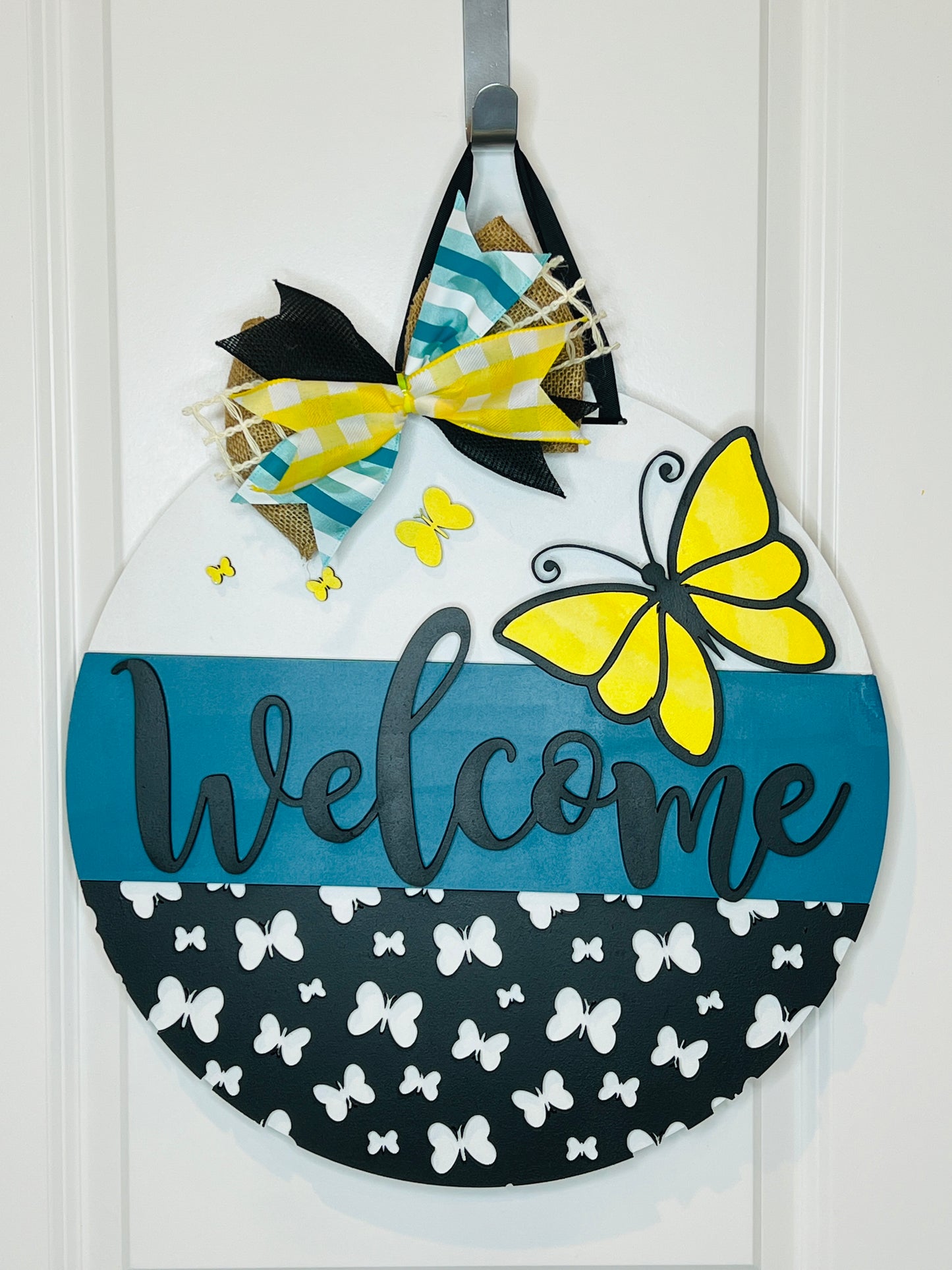 Welcome Butterfly Door Hanger